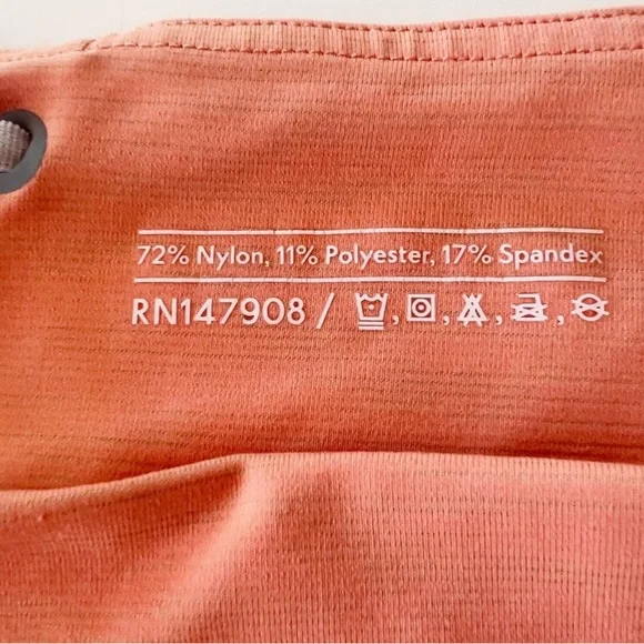 Outdoor Voices Tech Sweat Biker Shorts in Heathered Orange Peach - Picture 11 of 16